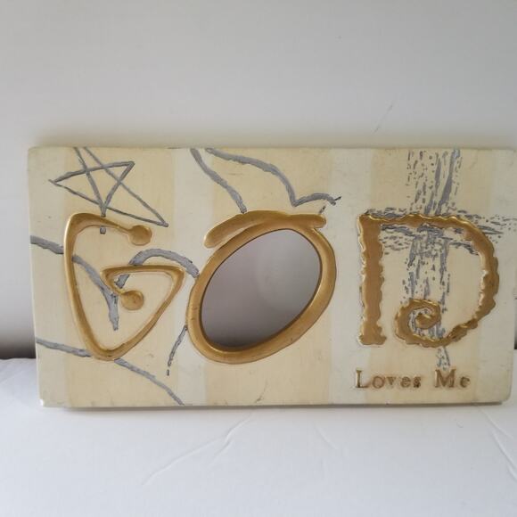God loves me wall hanging seven inches by four inches - Picture 1 of 5
